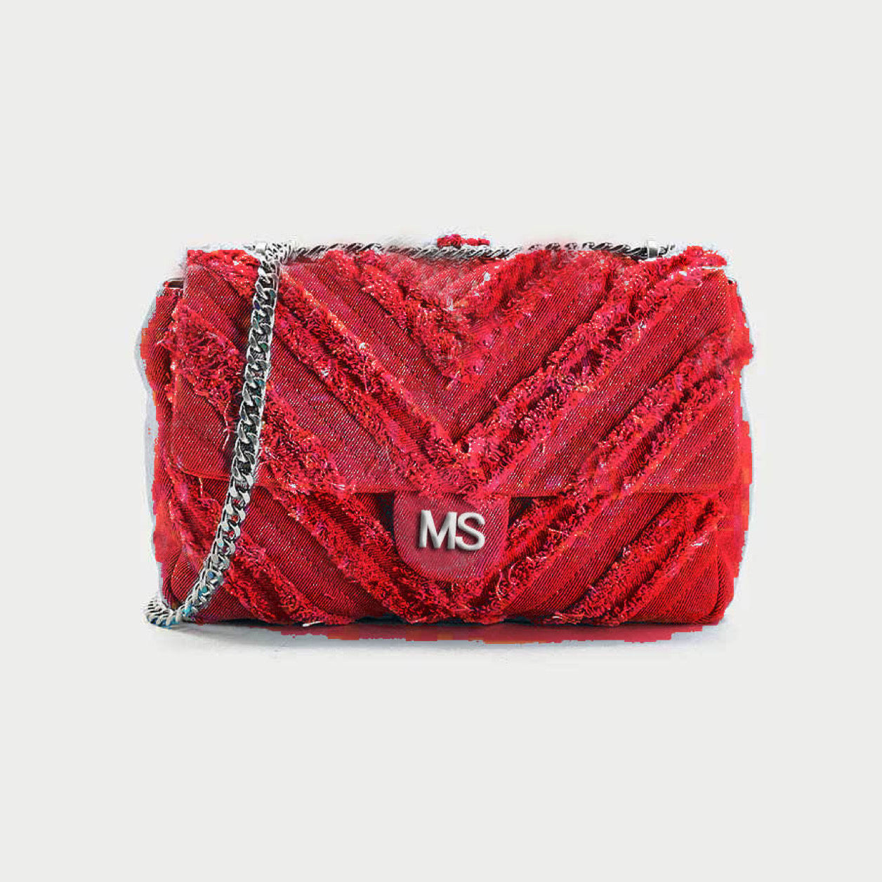 Red Denim Fringe Handbag – Bili-Jean Co Designer Bag