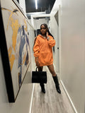 Shasha Hooded Dress – 100% Polyester Casual Hoodie Dress