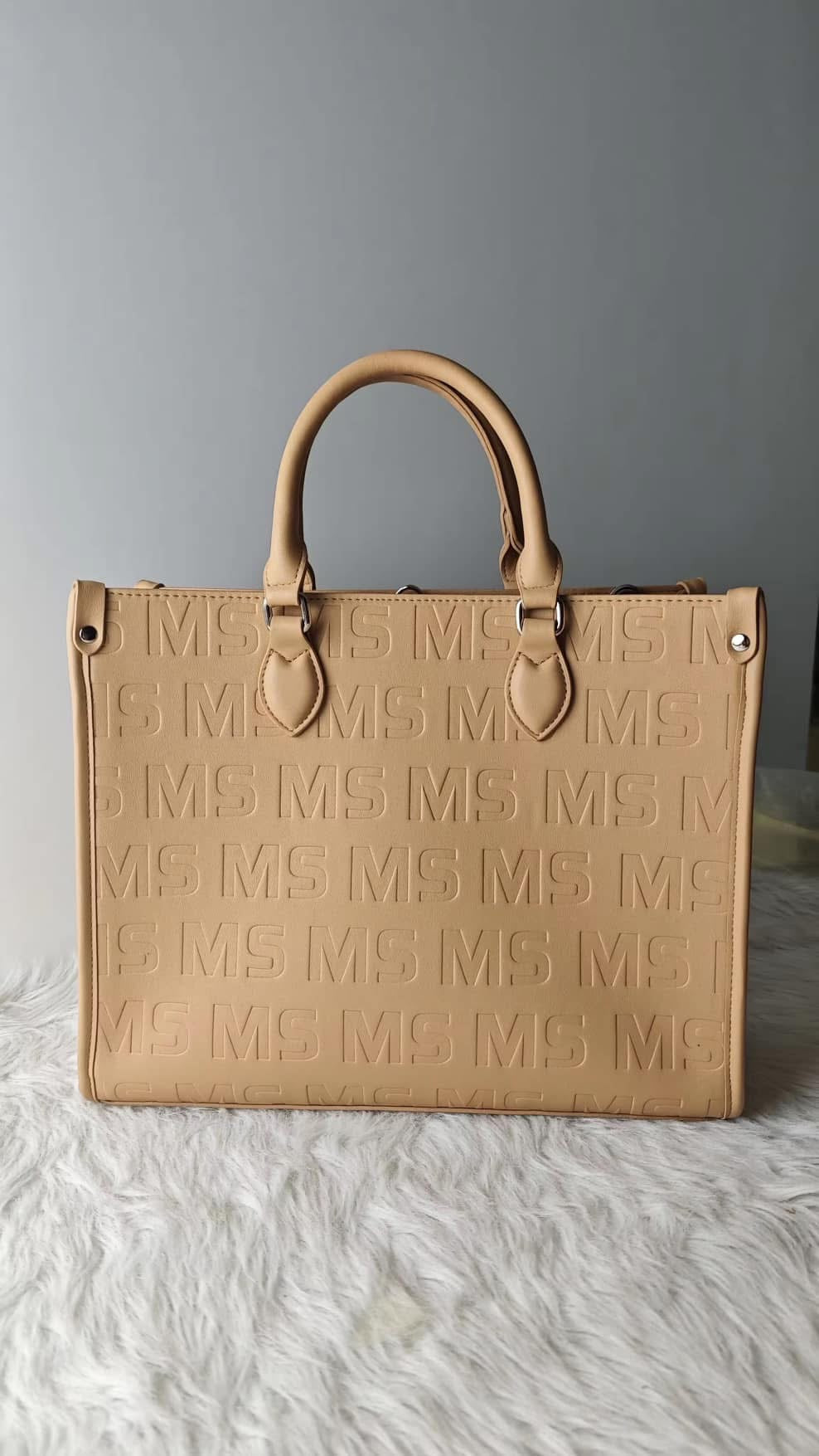 MS Tote Handbag – Vegan Leather Crossbody Tote