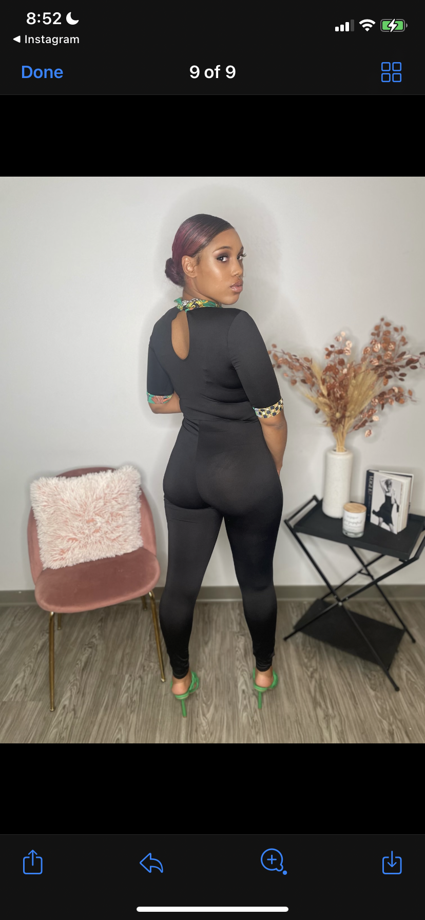 Sleek Black Jumpsuit – Stretchy Cotton Spandex Fit